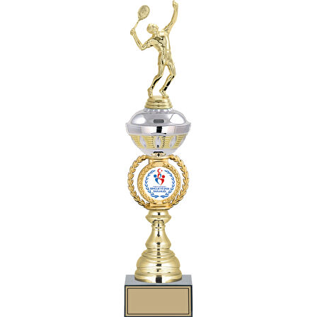 ODAK KUPA - Figürlü Kupalar - Tenis Erkek Figürlü Kupalar FG-066 C - 46 cm