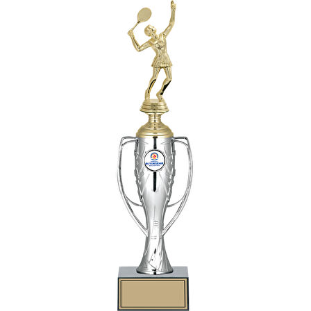 ODAK KUPA - Figürlü Kupalar - Tenis Kadın Figürlü Kupalar FG-025 B - 39 cm