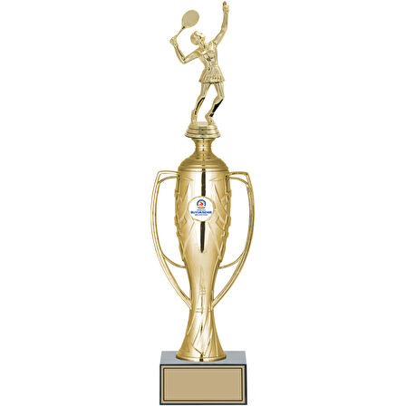 ODAK KUPA - Figürlü Kupalar - Tenis Kadın Figürlü Kupalar FG-026 B - 43 cm
