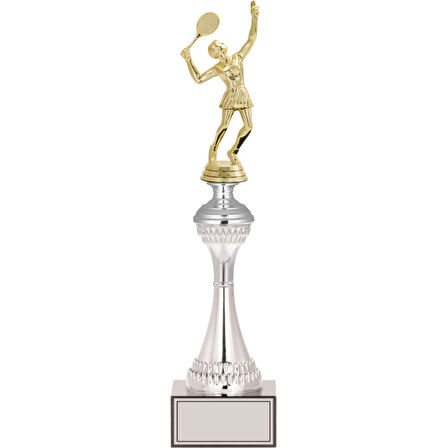 ODAK KUPA - Figürlü Kupalar - Tenis Kadın Figürlü Kupalar FG-030 A - 38 cm