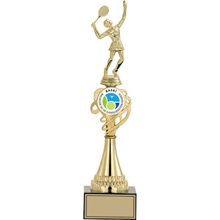 ODAK KUPA - Figürlü Kupalar - Tenis Kadın Figürlü Kupalar FG-034 A - 39 cm