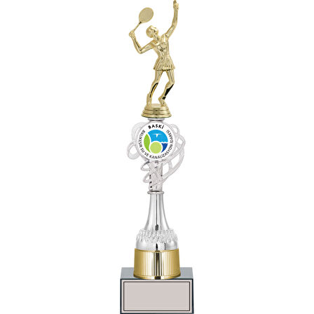 ODAK KUPA - Figürlü Kupalar - Tenis Kadın Figürlü Kupalar FG-036 B - 41 cm
