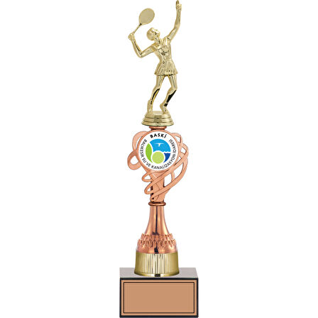 ODAK KUPA - Figürlü Kupalar - Tenis Kadın Figürlü Kupalar FG-036 C - 38 cm