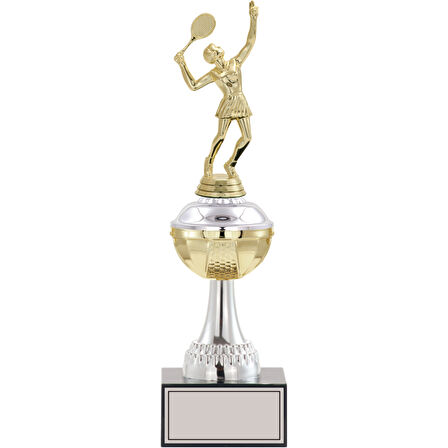ODAK KUPA - Figürlü Kupalar - Tenis Kadın Figürlü Kupalar FG-045 B - 34 cm