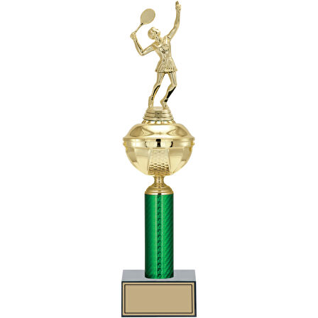 ODAK KUPA - Figürlü Kupalar - Tenis Kadın Figürlü Kupalar FG-049 A - 43 cm