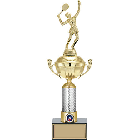 ODAK KUPA - Figürlü Kupalar - Tenis Kadın Figürlü Kupalar FG-058 C - 42 cm