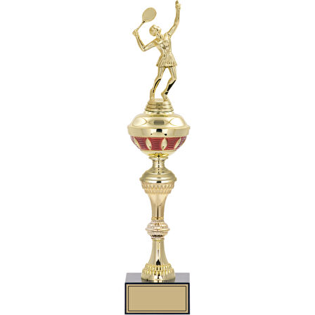 ODAK KUPA - Figürlü Kupalar - Tenis Kadın Figürlü Kupalar FG-064 C - 46 cm