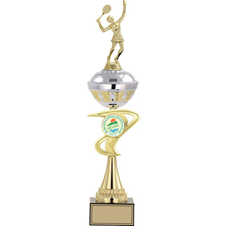 ODAK KUPA - Figürlü Kupalar - Tenis Kadın Figürlü Kupalar FG-065 A - 51 cm