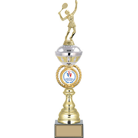 ODAK KUPA - Figürlü Kupalar - Tenis Kadın Figürlü Kupalar FG-066 B - 48 cm