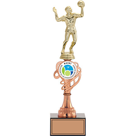 ODAK KUPA - Figürlü Kupalar - Voleybol Erkek Figürlü Kupalar FG-034 C - 35 cm