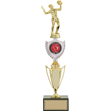 ODAK KUPA - Figürlü Kupalar - Voleybol Kadın Figürlü Kupalar FG-042 C - 43 cm