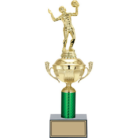 ODAK KUPA - Figürlü Kupalar - Voleybol Kadın Figürlü Kupalar FG-050 C - 38 cm