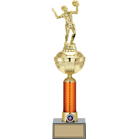 ODAK KUPA - Figürlü Kupalar - Voleybol Kadın Figürlü Kupalar FG-055 B - 44 cm