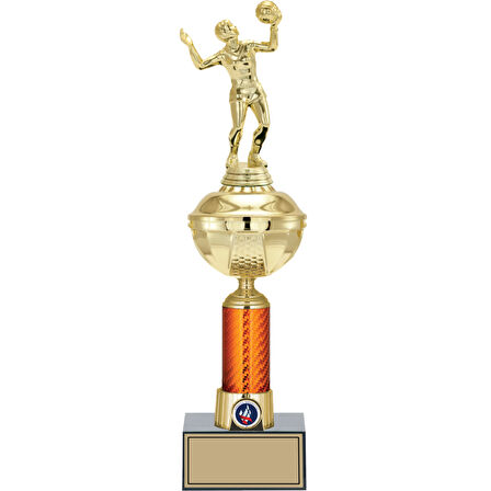 ODAK KUPA - Figürlü Kupalar - Voleybol Kadın Figürlü Kupalar FG-055 C - 41 cm