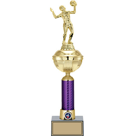 ODAK KUPA - Figürlü Kupalar - Voleybol Kadın Figürlü Kupalar FG-059 B - 44 cm