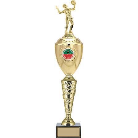 ODAK KUPA - Figürlü Kupalar - Voleybol Kadın Figürlü Kupalar FG-081 B - 59 cm