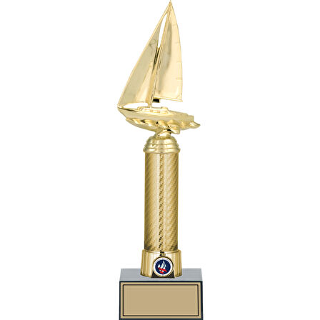 ODAK KUPA - Figürlü Kupalar - Yelken Figürlü Kupalar FG-008 A - 37 cm