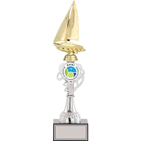 ODAK KUPA - Figürlü Kupalar - Yelken Figürlü Kupalar FG-034 B - 39 cm