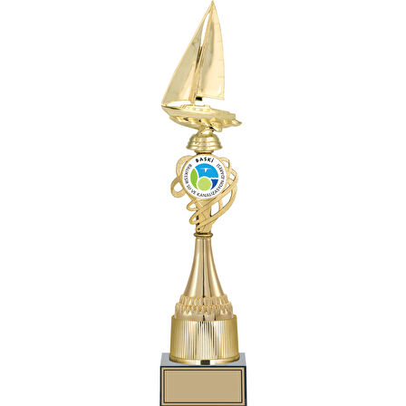ODAK KUPA - Figürlü Kupalar - Yelken Figürlü Kupalar FG-036 A - 46 cm