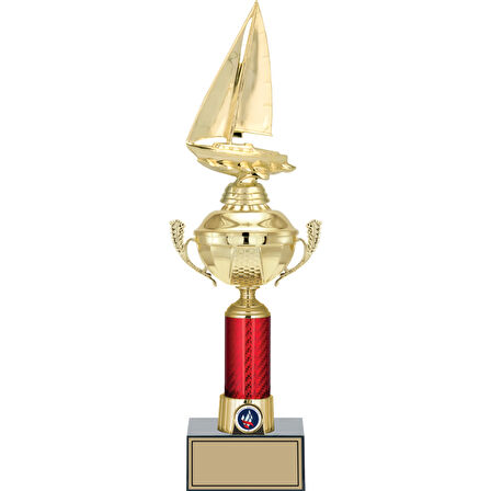 ODAK KUPA - Figürlü Kupalar - Yelken Figürlü Kupalar FG-054 C - 43 cm