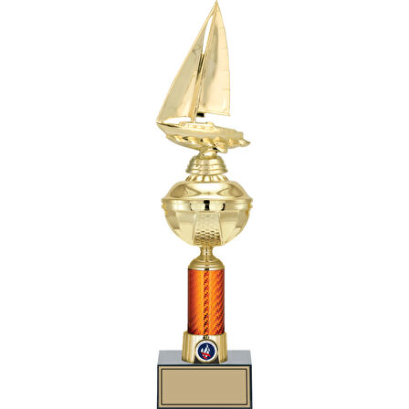 ODAK KUPA - Figürlü Kupalar - Yelken Figürlü Kupalar FG-055 C - 43 cm