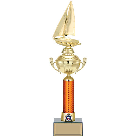 ODAK KUPA - Figürlü Kupalar - Yelken Figürlü Kupalar FG-056 A - 48 cm