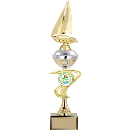 ODAK KUPA - Figürlü Kupalar - Yelken Figürlü Kupalar FG-065 C - 47 cm