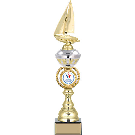 ODAK KUPA - Figürlü Kupalar - Yelken Figürlü Kupalar FG-066 B - 49 cm