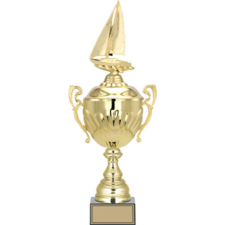 ODAK KUPA - Figürlü Kupalar - Yelken Figürlü Kupalar FG-089 B - 49 cm