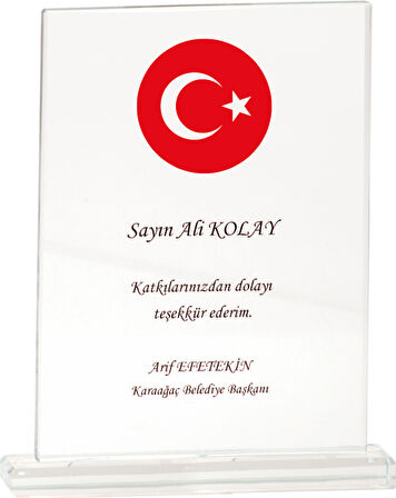 ODAK KUPA - Cam Plaketler - CM-011 A - 18x21 cm