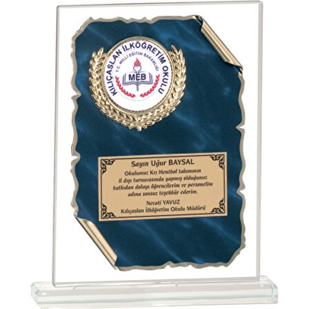 ODAK KUPA - Cam Plaketler - CM-046 A - 18x21 cm