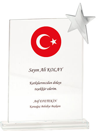ODAK KUPA - Cam Plaketler - CM-012 B - 18x23 cm