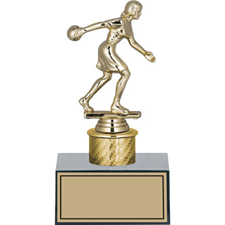 ODAK KUPA - Figürlü Kupalar - Bowling Kadın Figürlü Kupalar FG-001 B - 19 cm