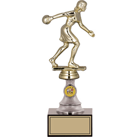 ODAK KUPA - Figürlü Kupalar - Bowling Kadın Figürlü Kupalar FG-010 C - 25 cm
