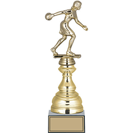 ODAK KUPA - Figürlü Kupalar - Bowling Kadın Figürlü Kupalar FG-024 A - 31 cm