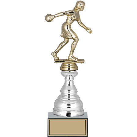 ODAK KUPA - Figürlü Kupalar - Bowling Kadın Figürlü Kupalar FG-024 B - 29 cm