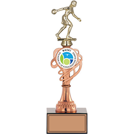ODAK KUPA - Figürlü Kupalar - Bowling Kadın Figürlü Kupalar FG-034 C - 33 cm