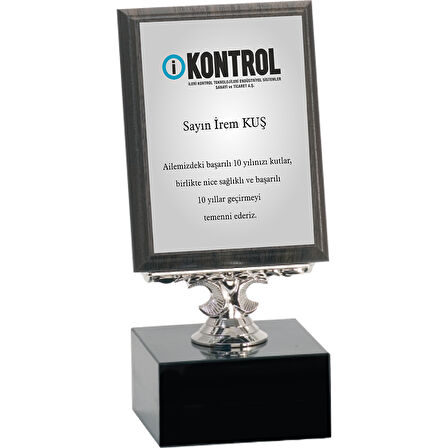 ODAK KUPA - Ahşap Plaketler - PL-004-M B - 12x16 cm