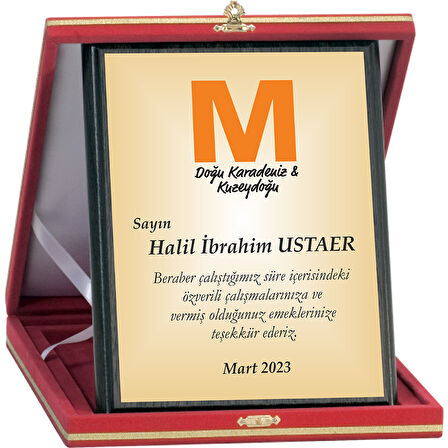 ODAK KUPA - Ahşap Plaketler - PL-005-M A - 18x24 cm