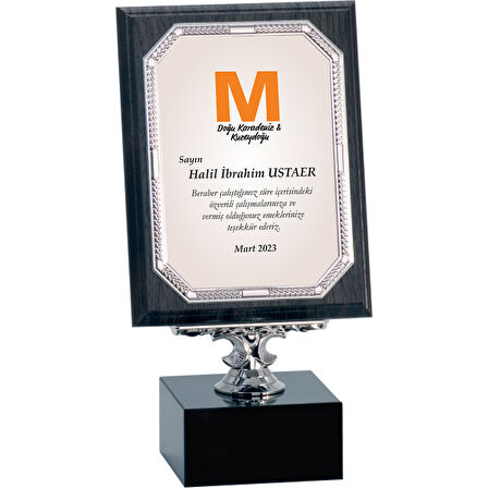 ODAK KUPA - Ahşap Plaketler - PL-046-M B - 15x20 cm