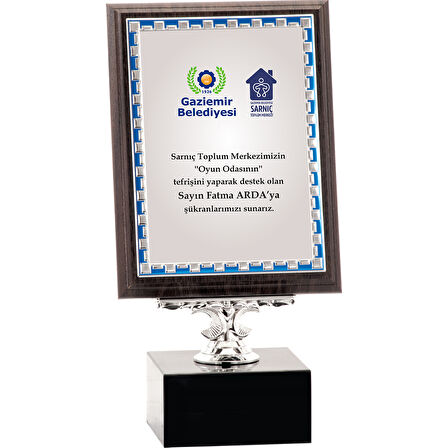 ODAK KUPA - Ahşap Plaketler - PL-050-M B - 15x20 cm