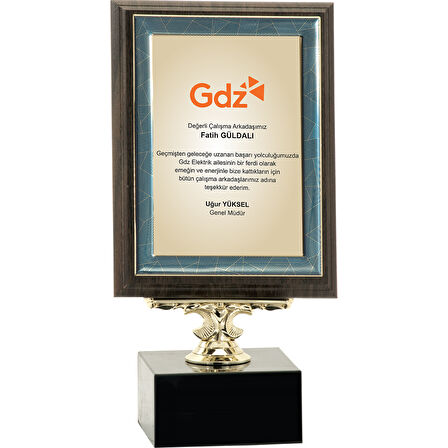 ODAK KUPA - Ahşap Plaketler - PL-122-M A - 15x20 cm