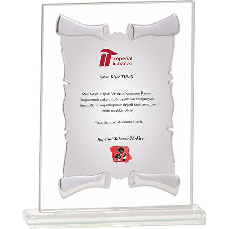 ODAK KUPA - Cam Plaketler - CM-035-M B - 18x21 cm