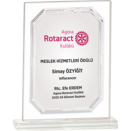 ODAK KUPA - Cam Plaketler - CM-036-M B - 18x21 cm