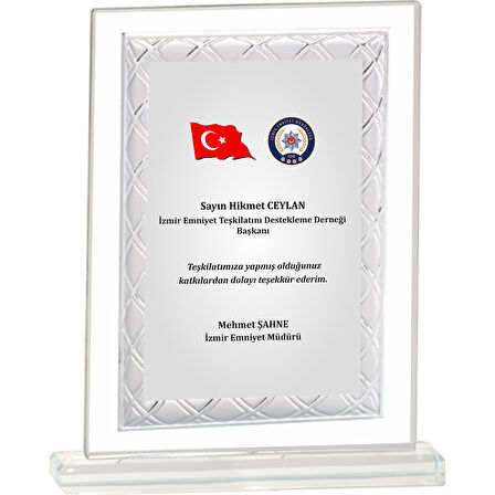 ODAK KUPA - Cam Plaketler - CM-041-M A - 18x21 cm