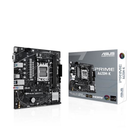 Asus Prime A620M-K DDR5 7000MHZ 1XVGA 1XHDMI 1XM.2 USB 3.2 MATX AM5 (AMD AM5 9000/8000/7000 Serileri