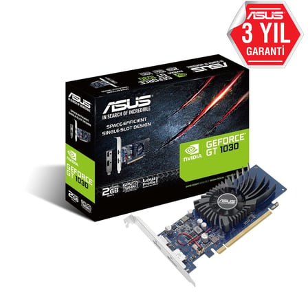 Asus Geforce GT1030-2G-BRK 2GB GDDR4 64BIT 1XHDMI 1XDP Ekran Kartı