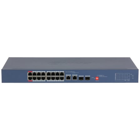 Dahua CS4218-16ET-240 16 Port 10/100 + 2X GB RJ45/2X1GB SFP Uplink Cloud Yönetilebilir 240W POE Rack