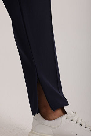 Erkek Fitilli Zinox Kumaş Tişört & Fermuarlı Duble Kumaş Pantolon Takım