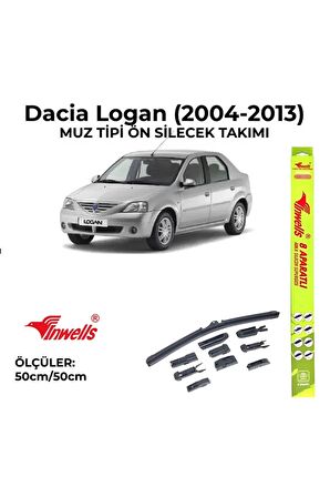 Dacia Logan (2004-2013) Ön Silecek Takımı 500x500mm (aparatlı) -